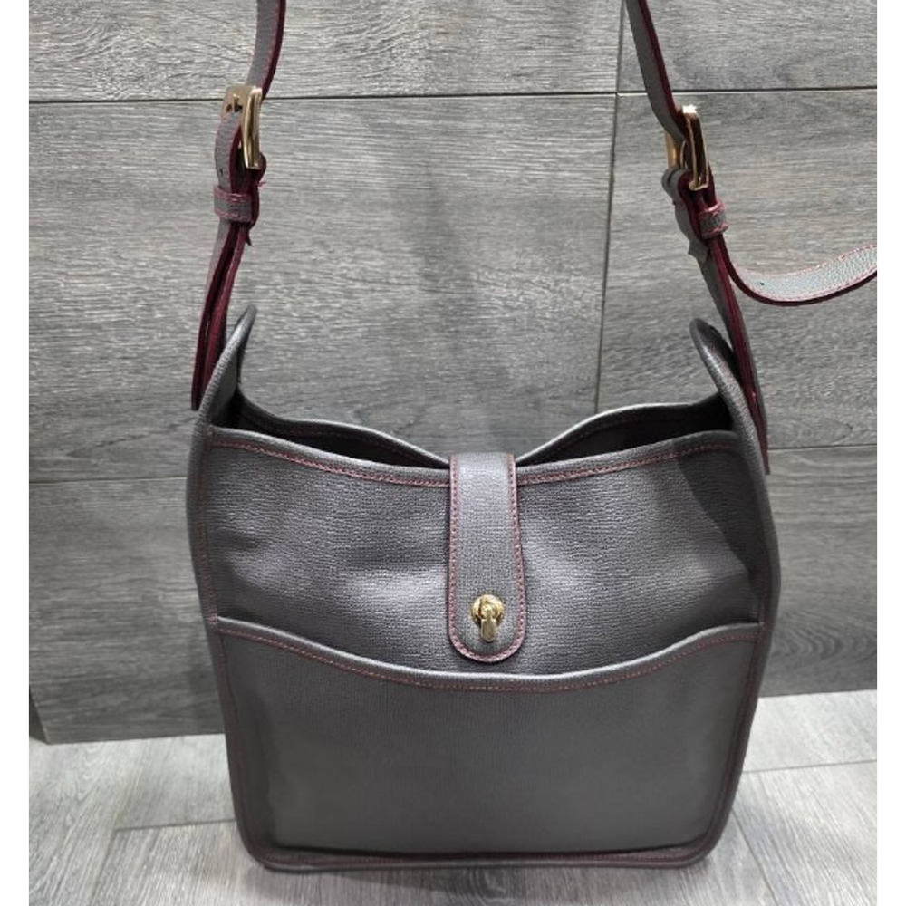 Suarez Leather gray Italy made Crossbody Bag Taupe B000712